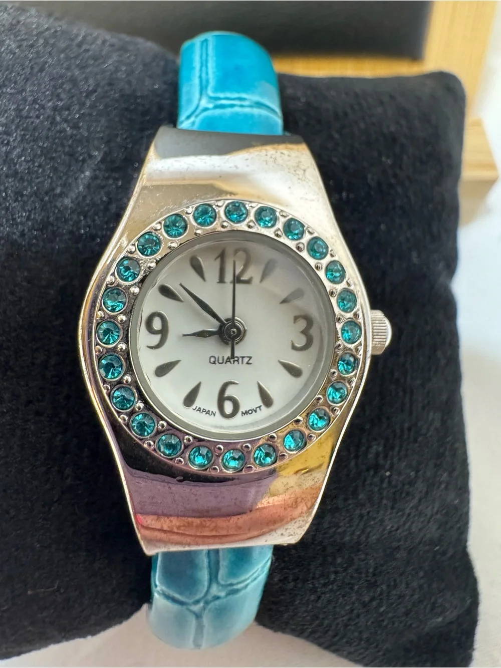 Avon Teal Crystal Accent Women's Watch (December Birthstone)